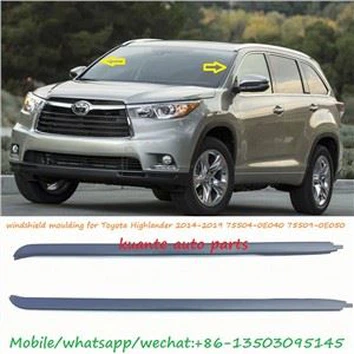 Μπροστινό καλούπι παρμπρίζ για Toyota Highlander 2015 75504-0E040 75509-0E050